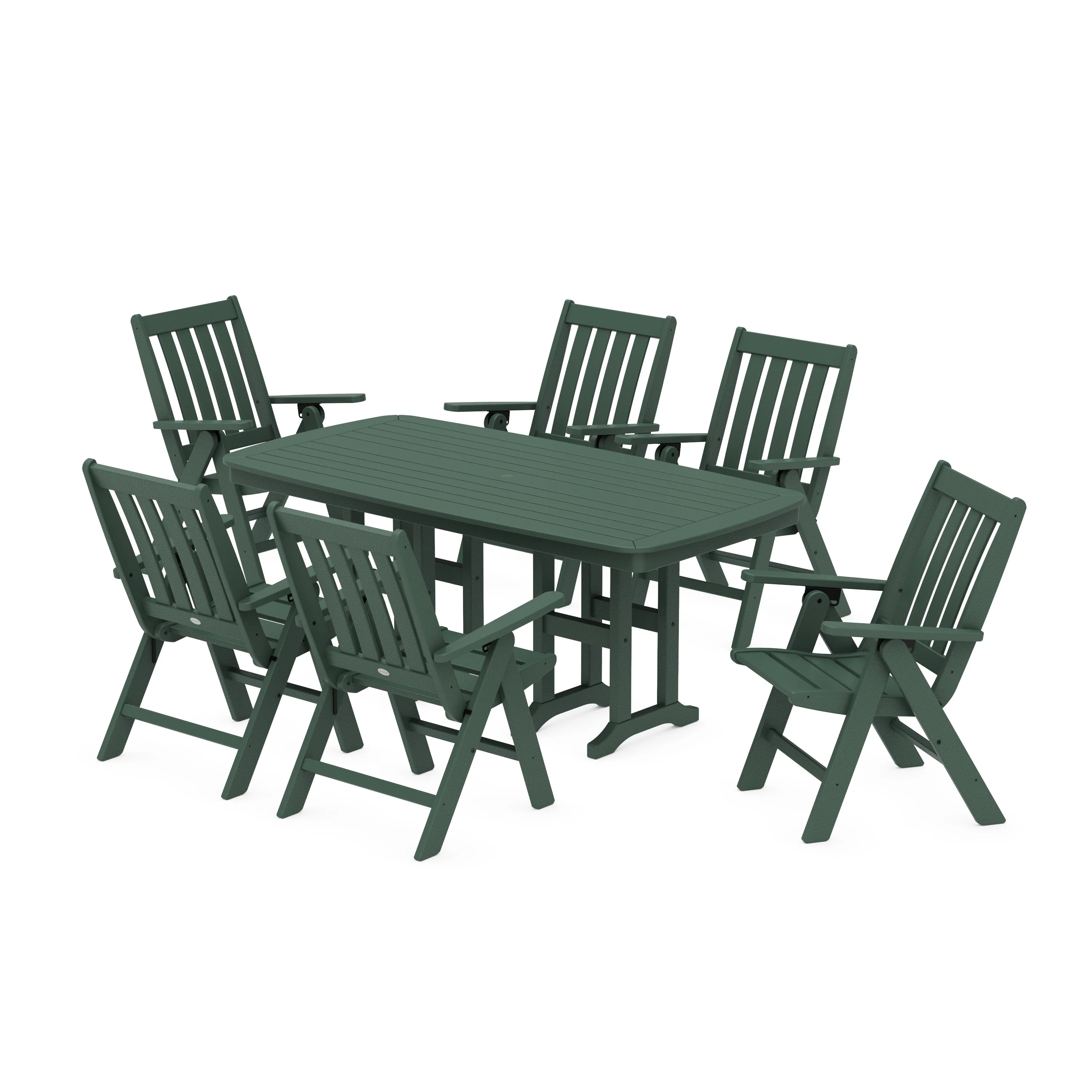Vineyard Folding Chair 7-Piece Dining Set - Image 10