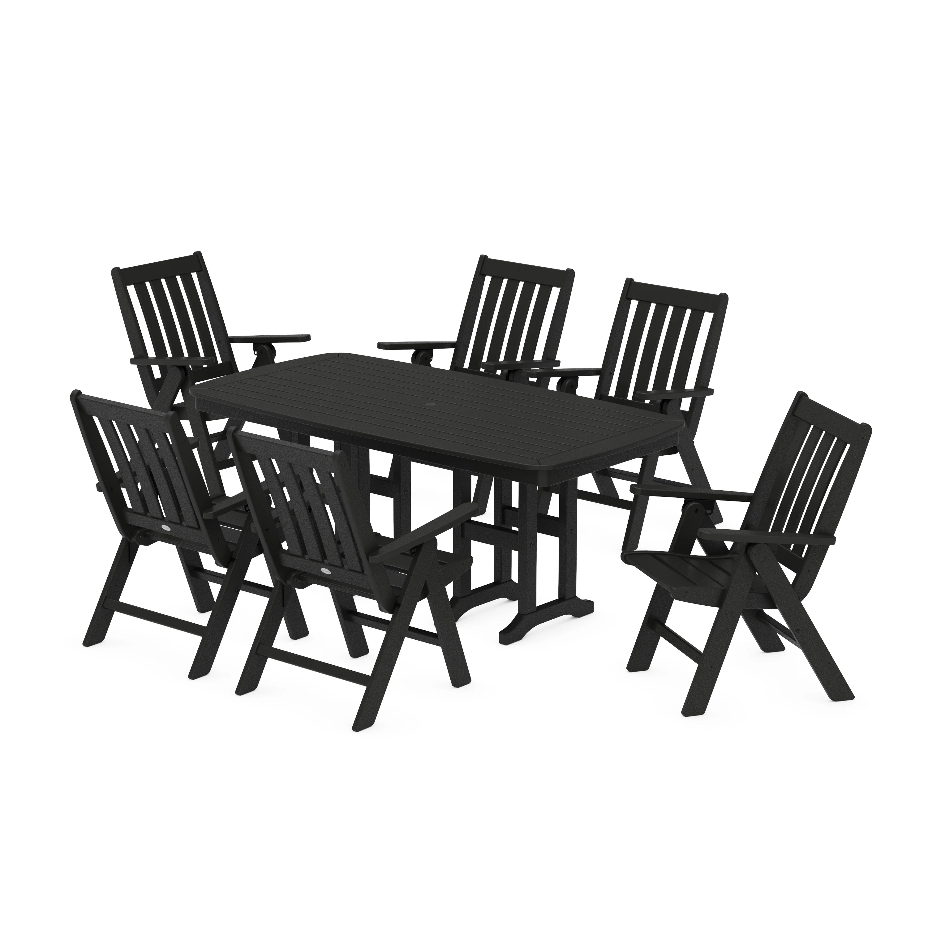 Vineyard Folding Chair 7-Piece Dining Set - Image 11