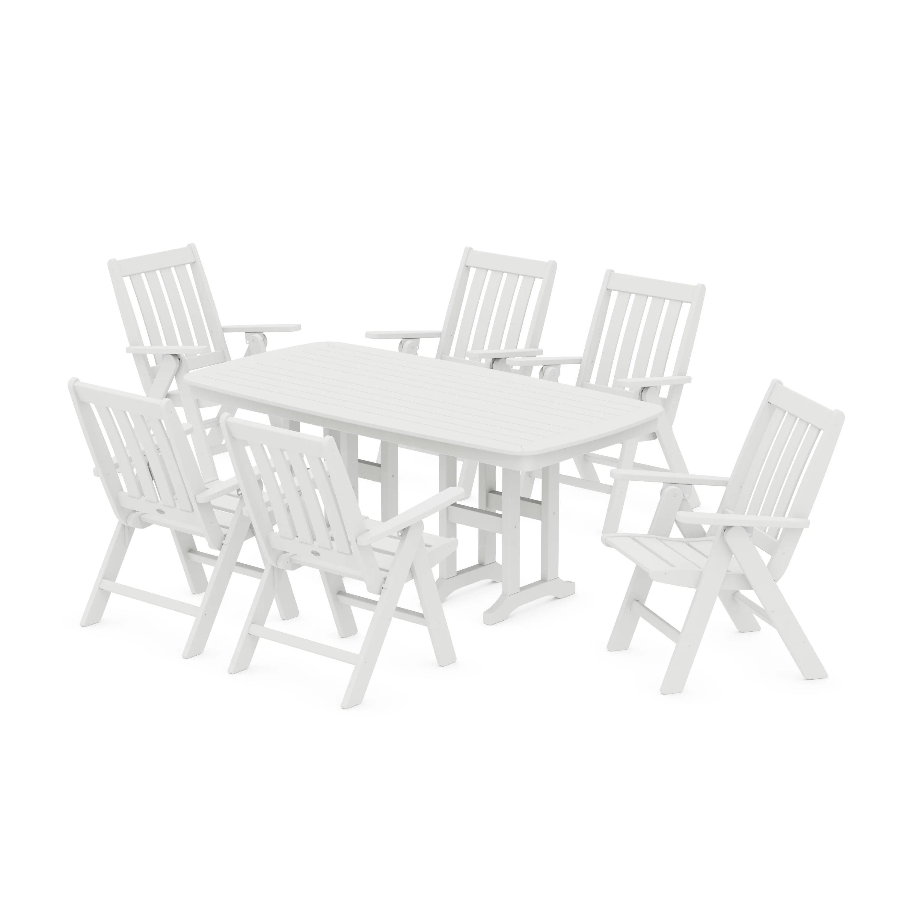 Vineyard Folding Chair 7-Piece Dining Set - Image 3