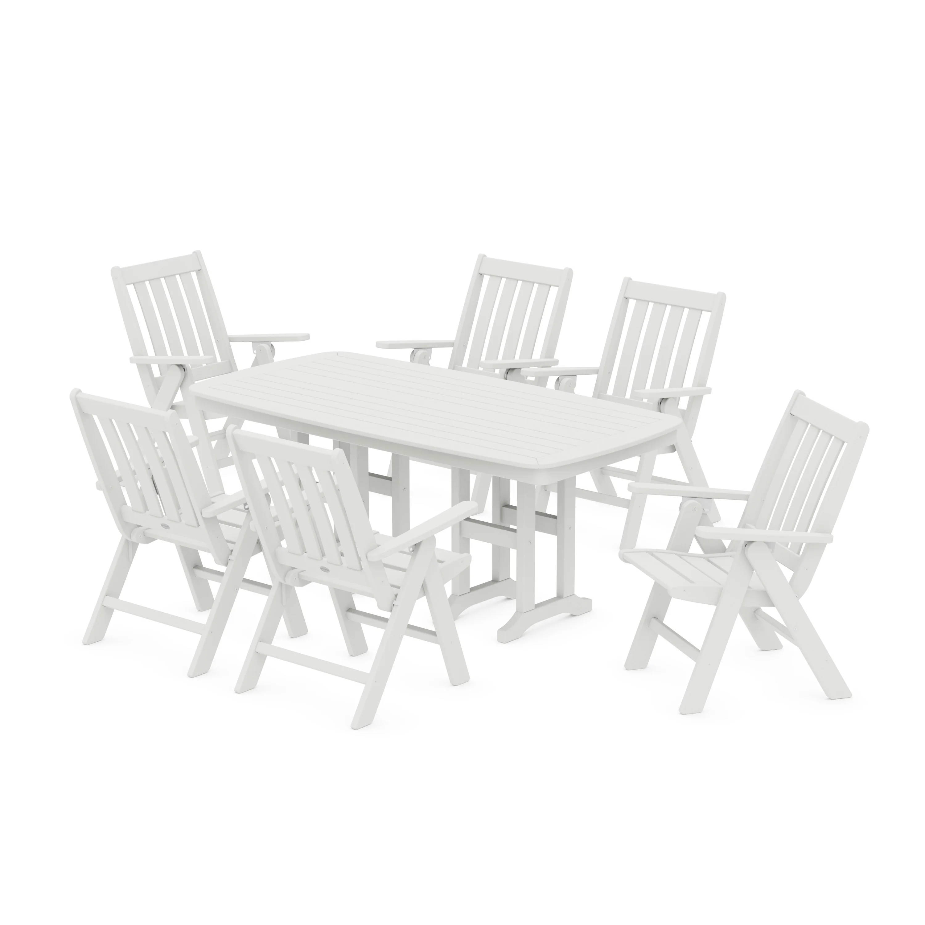 Vineyard Folding Chair 7-Piece Dining Set - Image 9