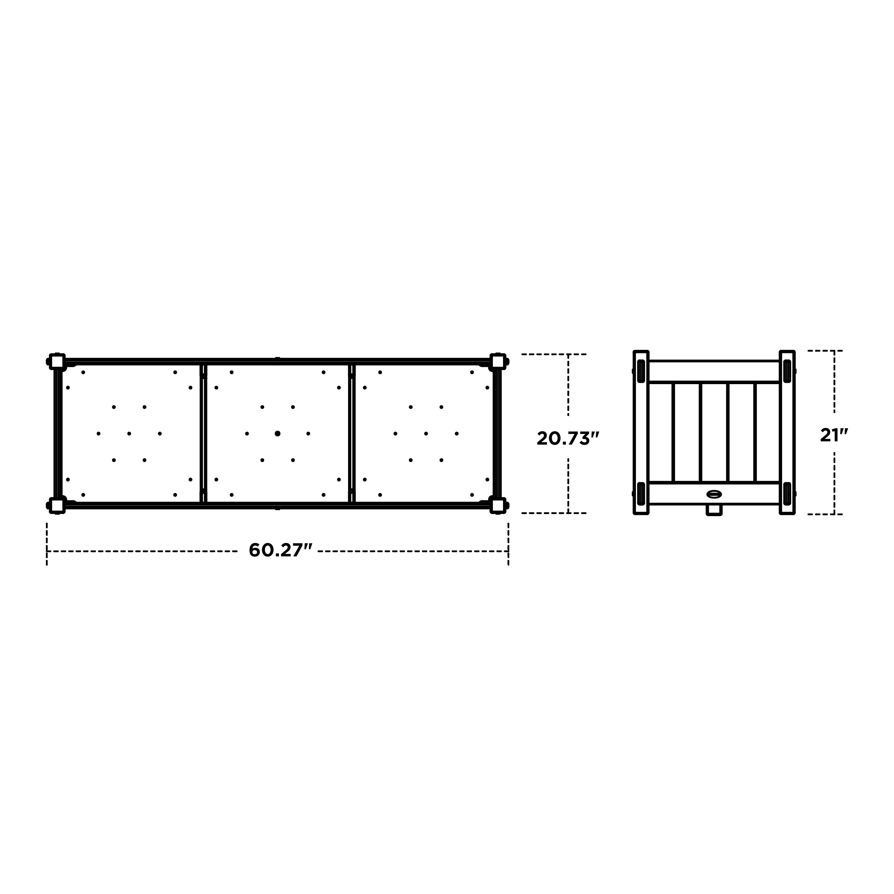 Vineyard Large Rectangle Triple Planter Box - Image 6