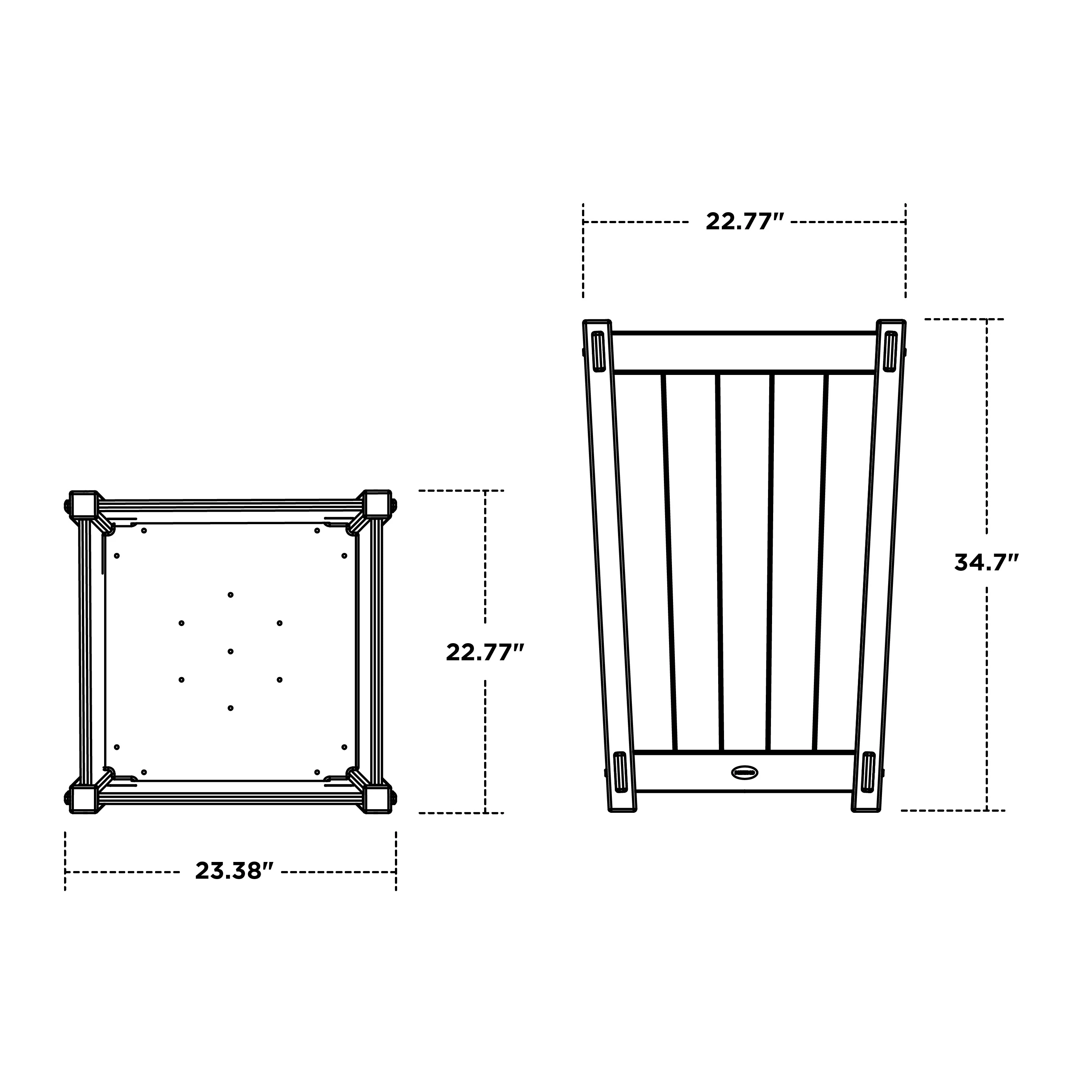 Vineyard Large Tapered Square Planter Box - Image 5