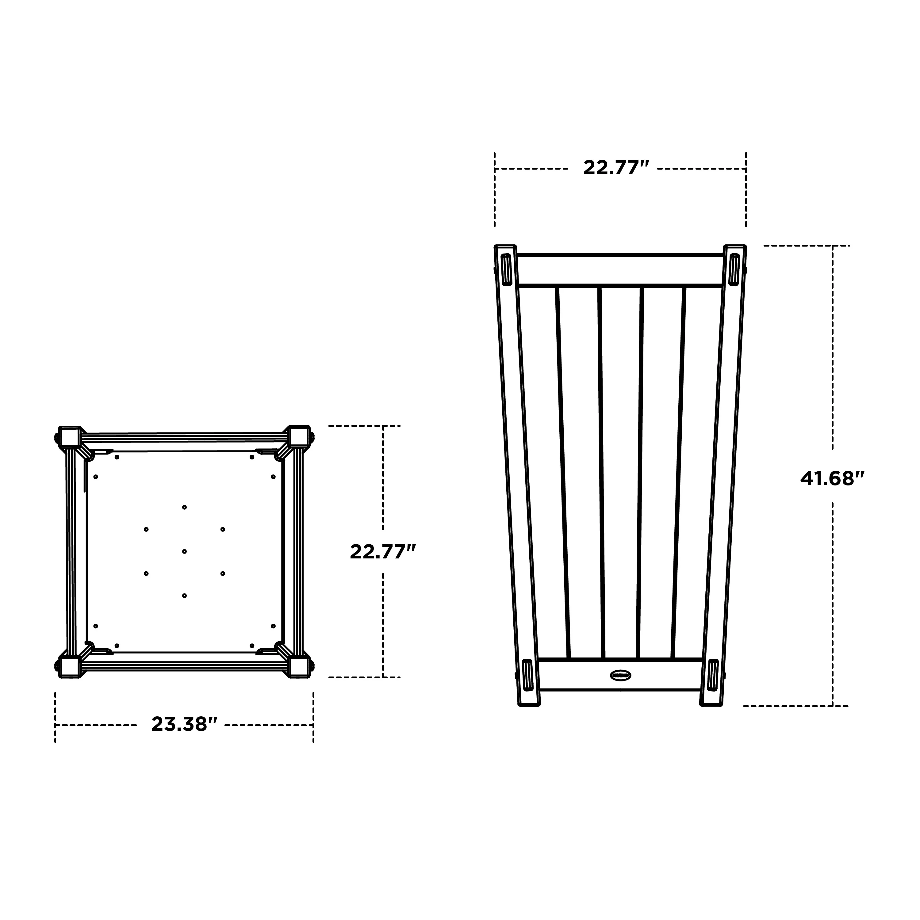 Vineyard Large Tapered Square Tall Planter Box - Image 5