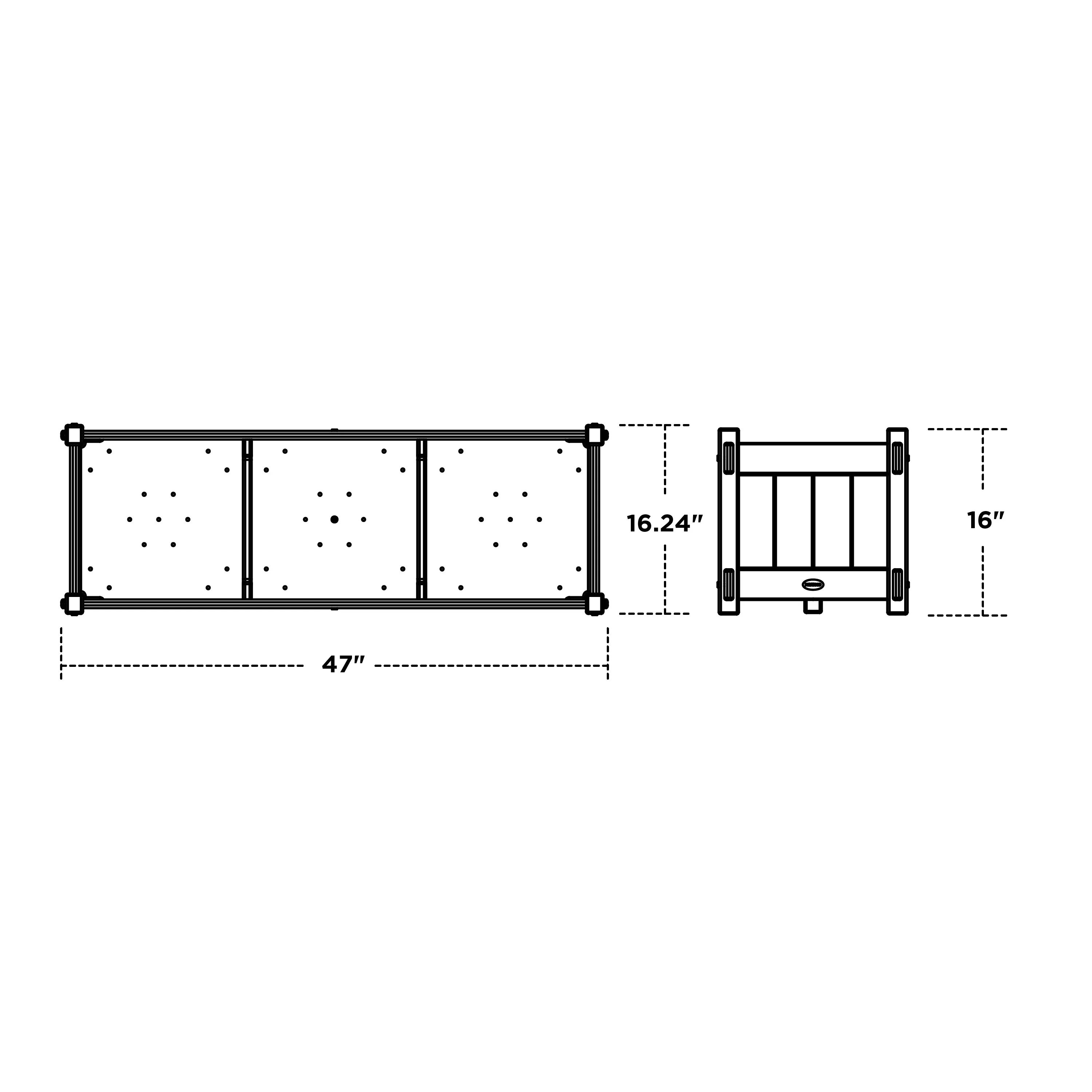 Vineyard Rectangle Triple Planter Box - Image 7