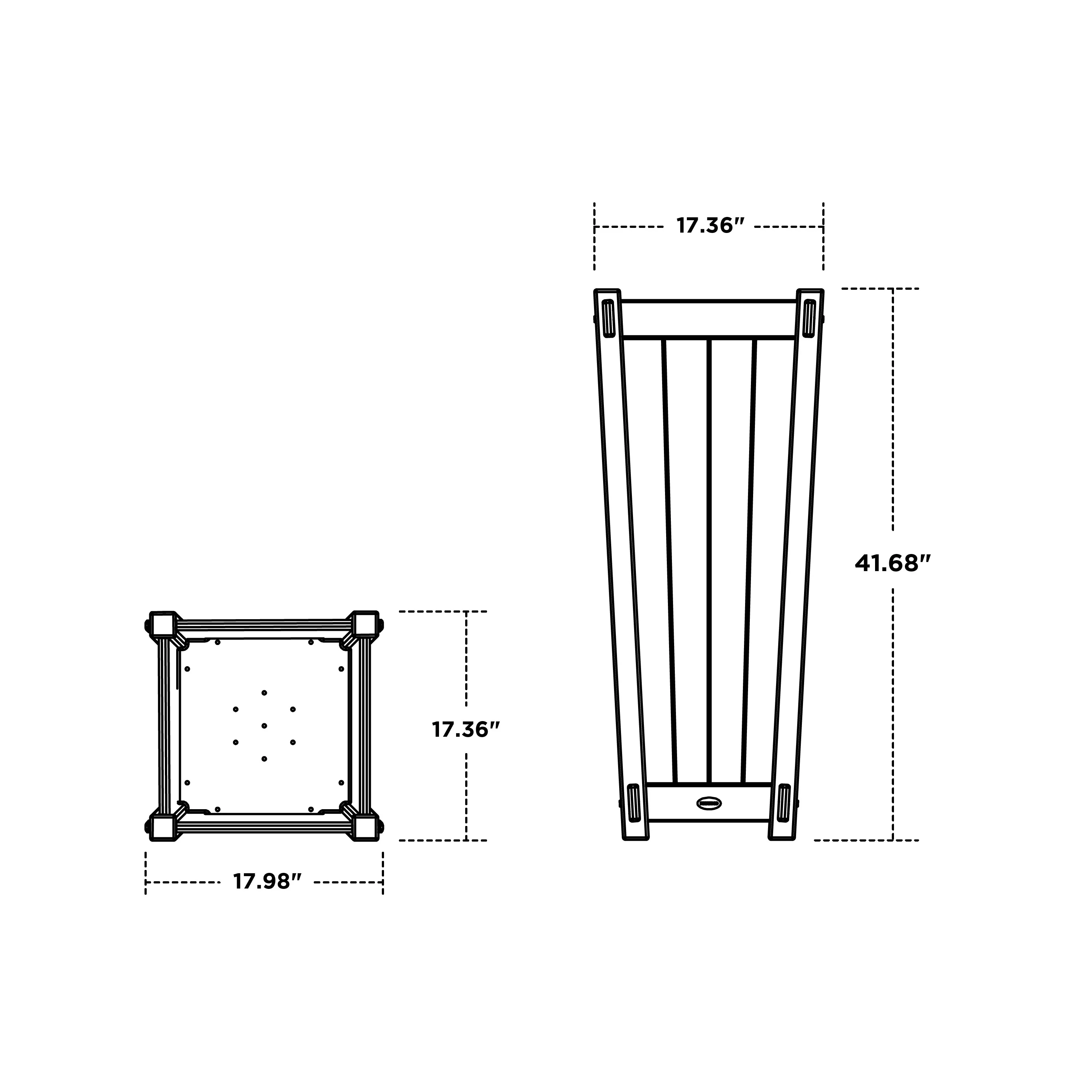 Vineyard Tapered Square Tall Planter Box - Image 6